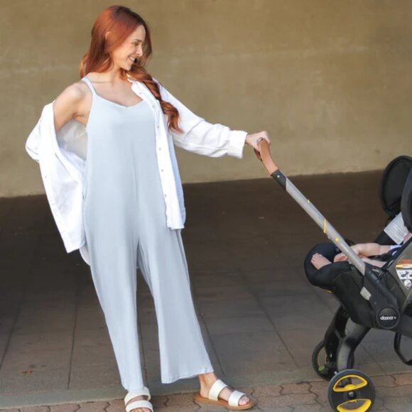 Kindred Bravely Charlie Maternity & Nursing Romper Size‎ Medium in French Blue - Picture 2 of 10